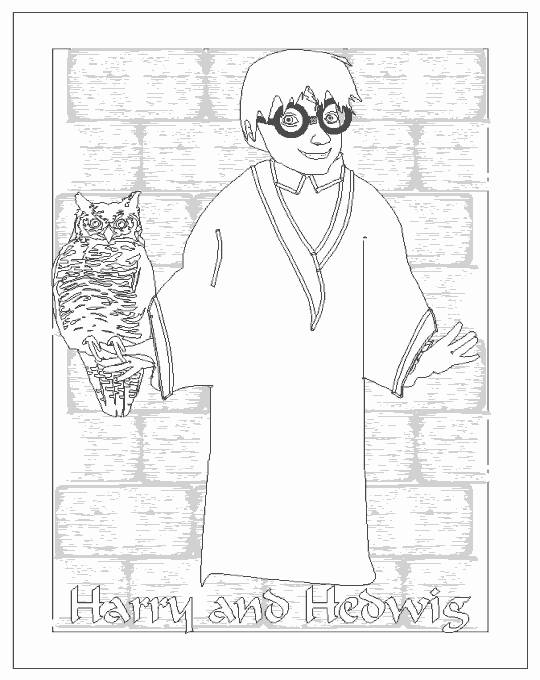 Plansa de colorat cu Harry Potter 32 130